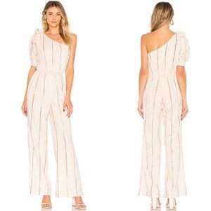 NEW Tularosa Bobbi jumpsuit rose pink stripe women’s size large